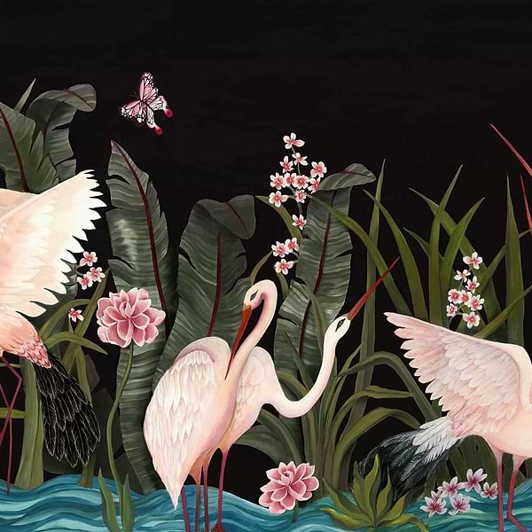 Wetlands Sunrise Flight-Behang-Tapete-Coordonne-Night Call-Non Woven-8000058N-Selected Wallpapers