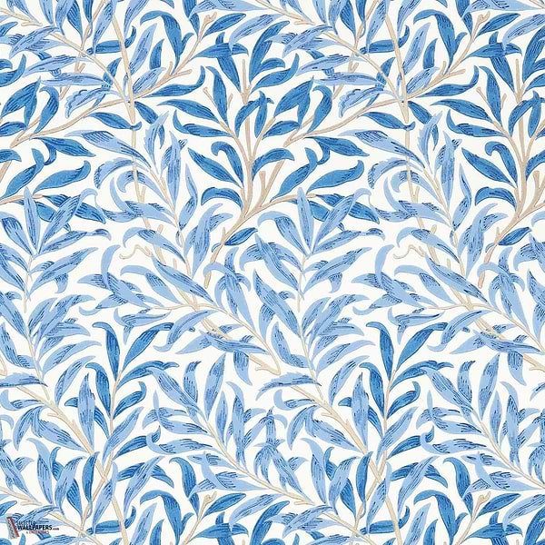 Willow Boughs-behang-Tapete-Morris & Co-Woad-Rol-217080-Selected Wallpapers