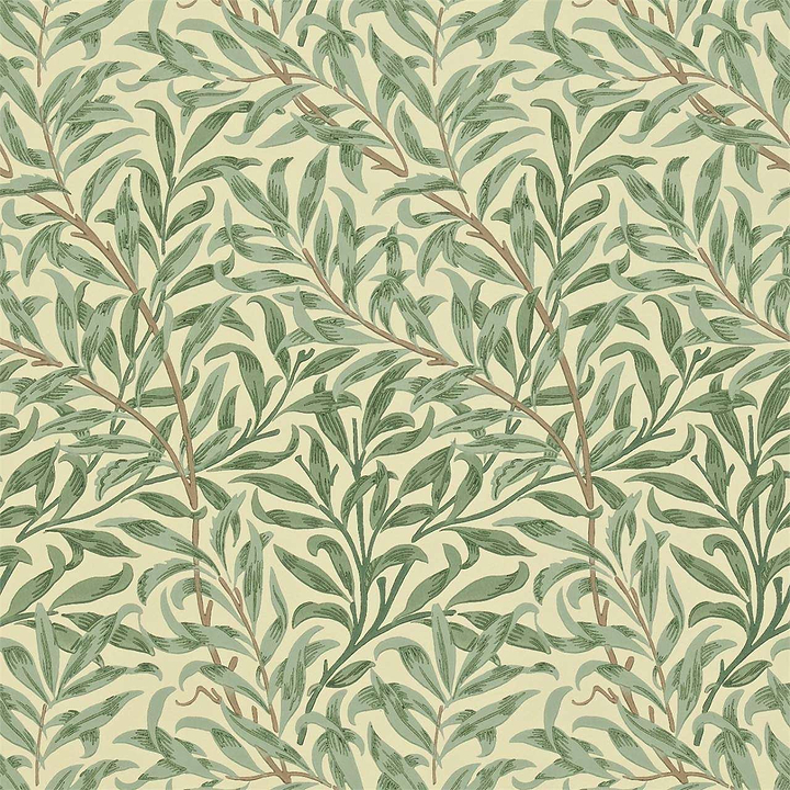 Willow Boughs-behang-Tapete-Morris & Co-Green-Rol-210490-Selected Wallpapers