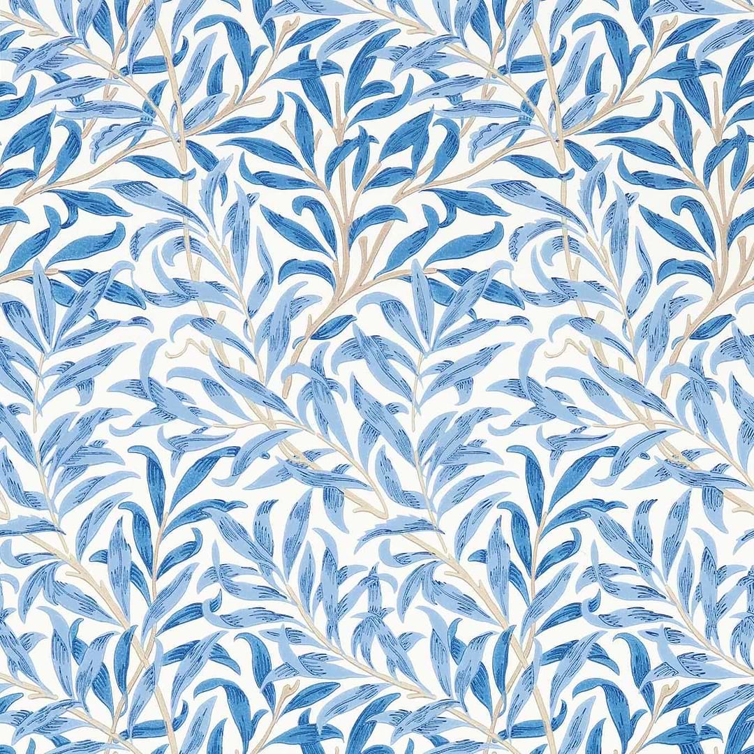 Willow Boughs-behang-Tapete-Morris & Co-Woad-Rol-217080-Selected Wallpapers