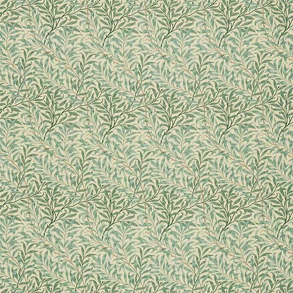 Willow Boughs stof-Fabric-Tapete-Morris & Co-Cream/Pale Green-Meter (M1)-226703-Selected Wallpapers