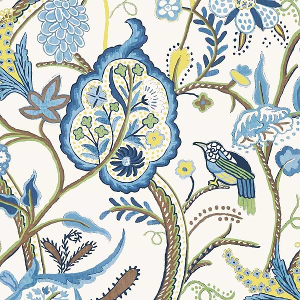 Windsor-Behang-Tapete-Thibaut-Blue and Yellow-Rol-T14300-Selected Wallpapers