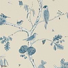 Woodland Chorus-behang-Tapete-Sanderson-Indigo/Ecru-Rol-215705-Selected Wallpapers
