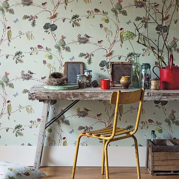 Woodland Chorus-behang-Tapete-Sanderson-Selected Wallpapers