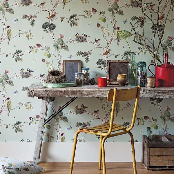 Woodland Chorus-behang-Tapete-Sanderson-Selected Wallpapers