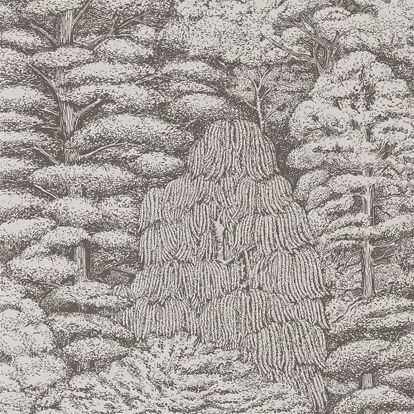 Woodland Toile-behang-Tapete-Sanderson-Ivory/Charcoal-Rol-215716-Selected Wallpapers