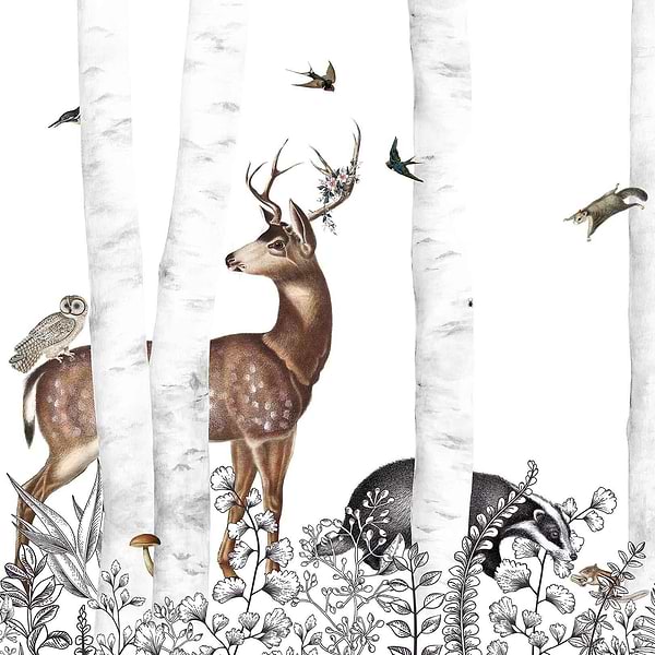 Woody Chestnut-behang-Tapete-Les Dominotiers-Day-Non Woven 70 cm-DOM303-Selected Wallpapers