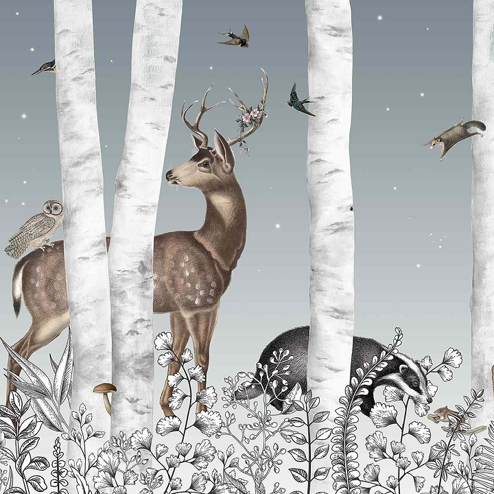 Woody Chestnut-behang-Tapete-Les Dominotiers-Midnight-Non Woven 70 cm-DOM303/1-Selected Wallpapers