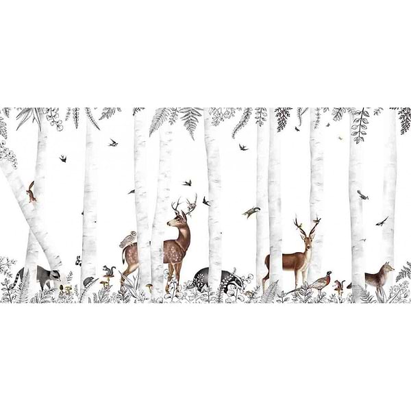 Woody Chestnut-behang-Tapete-Les Dominotiers-Selected Wallpapers