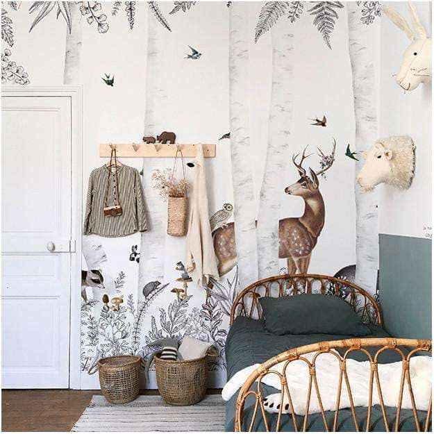 Woody Chestnut-behang-Tapete-Les Dominotiers-Selected Wallpapers