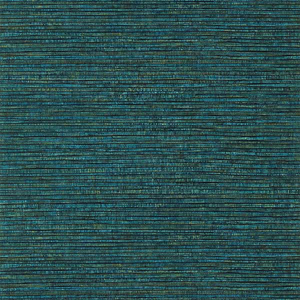 Woody Grass-Behang-Tapete-Thibaut-Turquoise and Brown-Rol-T355-Selected Wallpapers