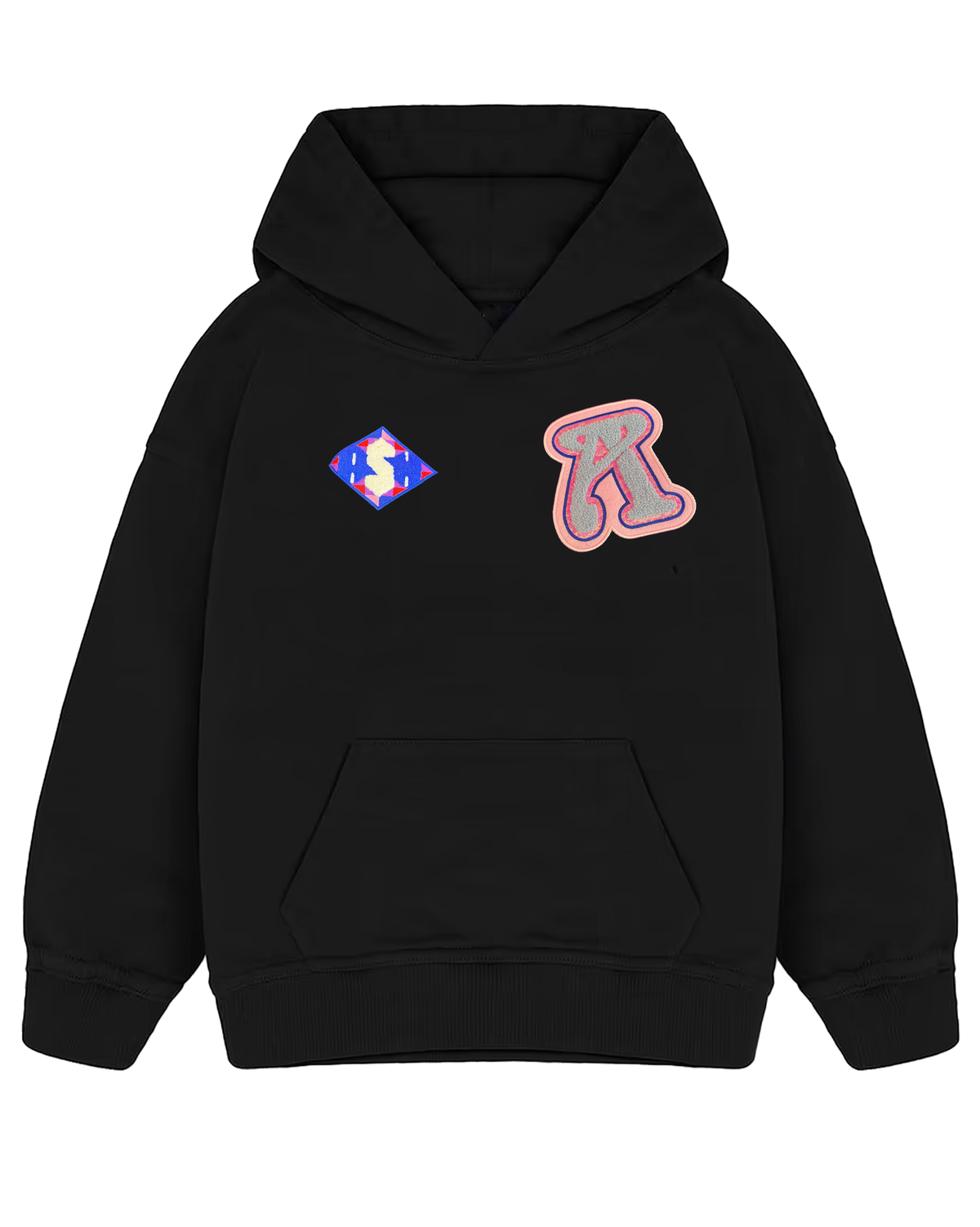 Ashluxe Patch Logo Hoodie Black