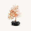 Picture of Harmonized Spirit Clear Quartz & Carnelian Feng Shui Tree on Black Onyx
