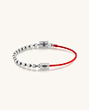 Picture of Harmonious Frequency Women's Silver Red String Evil Eye Bracelet