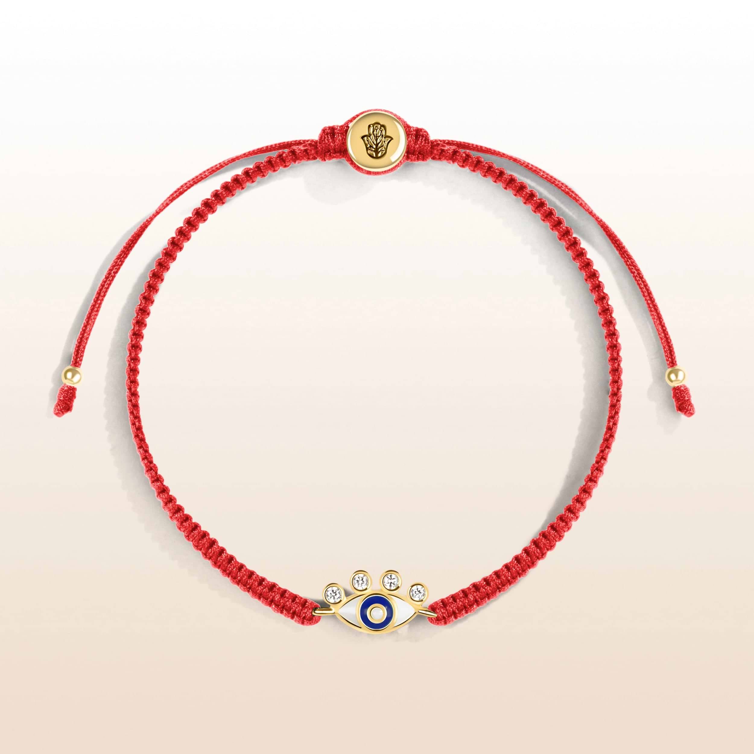 Picture of Balanced Outlook - Red String Evil Eye Charm Bracelet