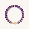 Picture of Leap of Intuition - Amethyst Cross Charm Bracelet