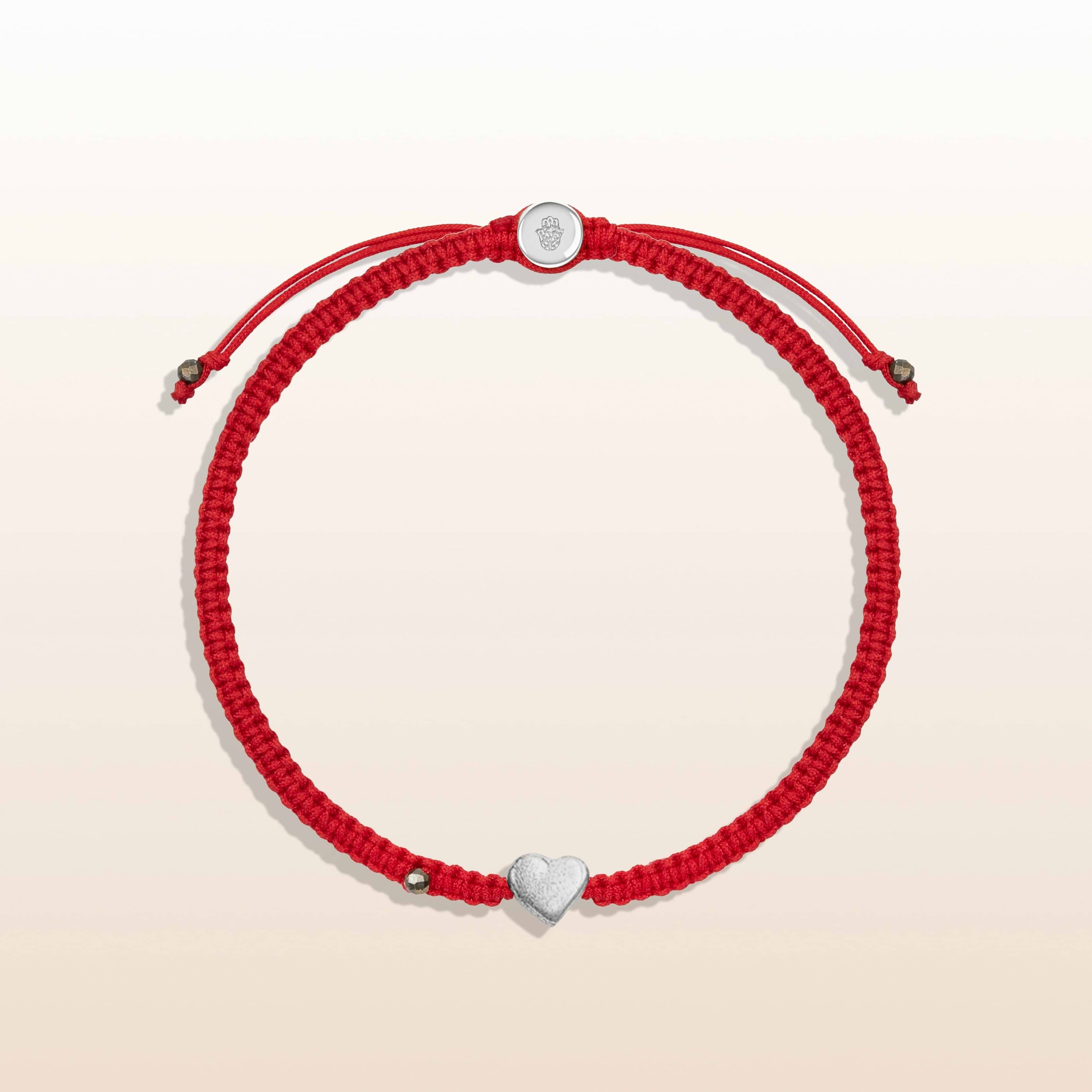 Picture of Protected by Love - Red String Heart Charm Bracelet