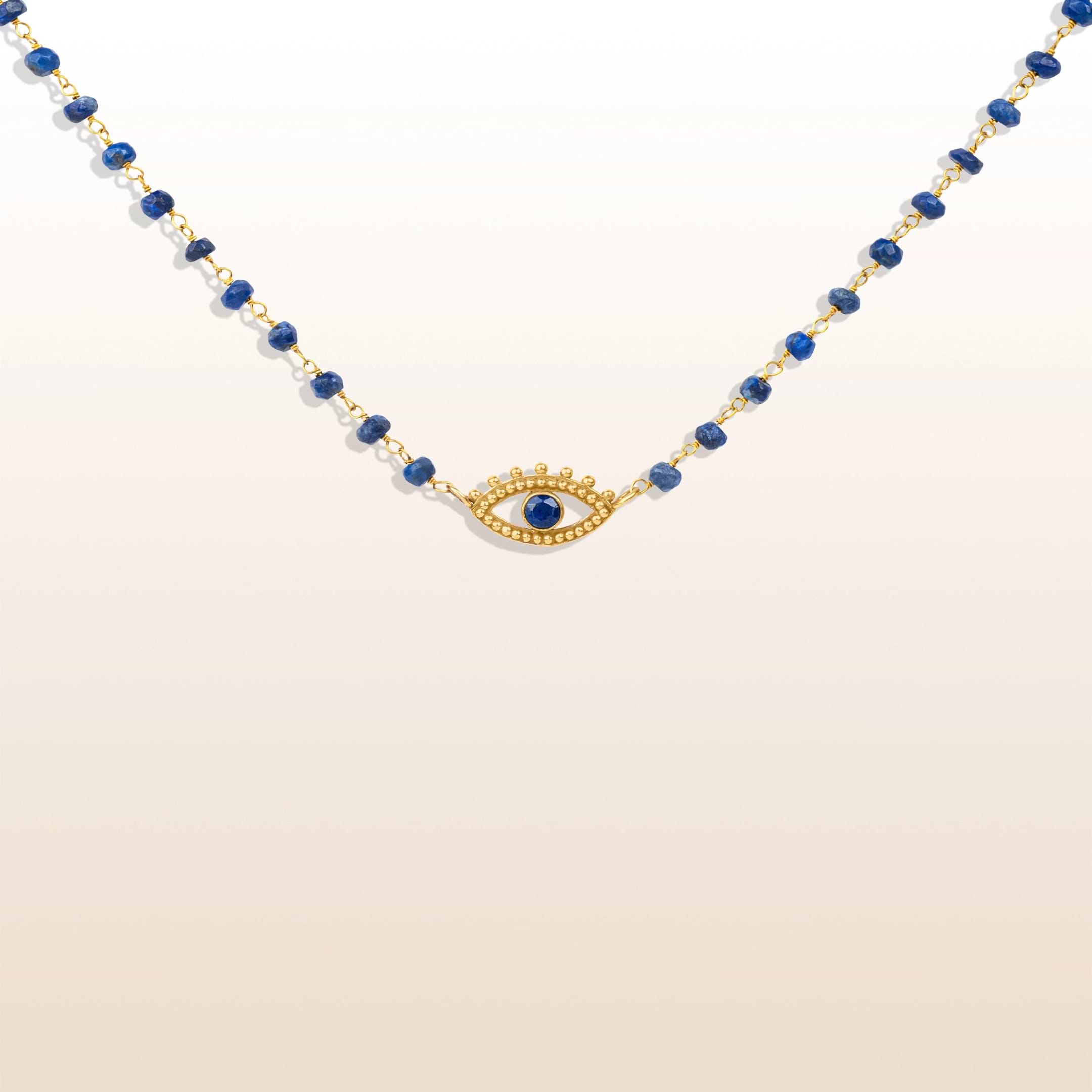 Picture of Inner Knowing - Lapis Evil Eye Necklace