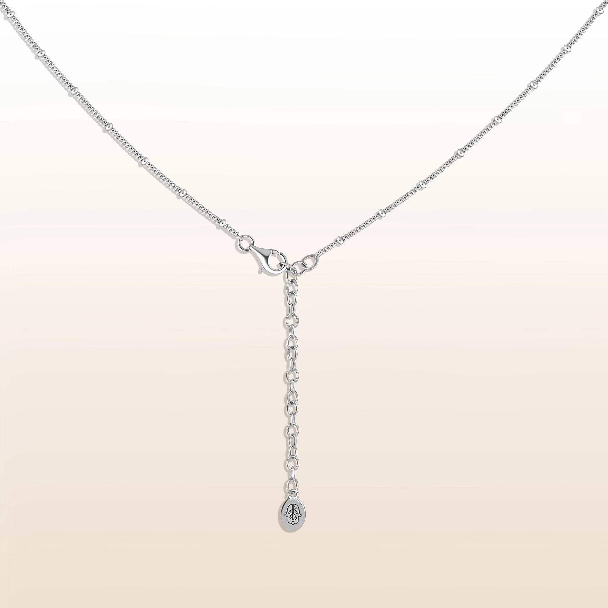 Picture of Spiritual Connection - Diamond Cut Silver Necklace
