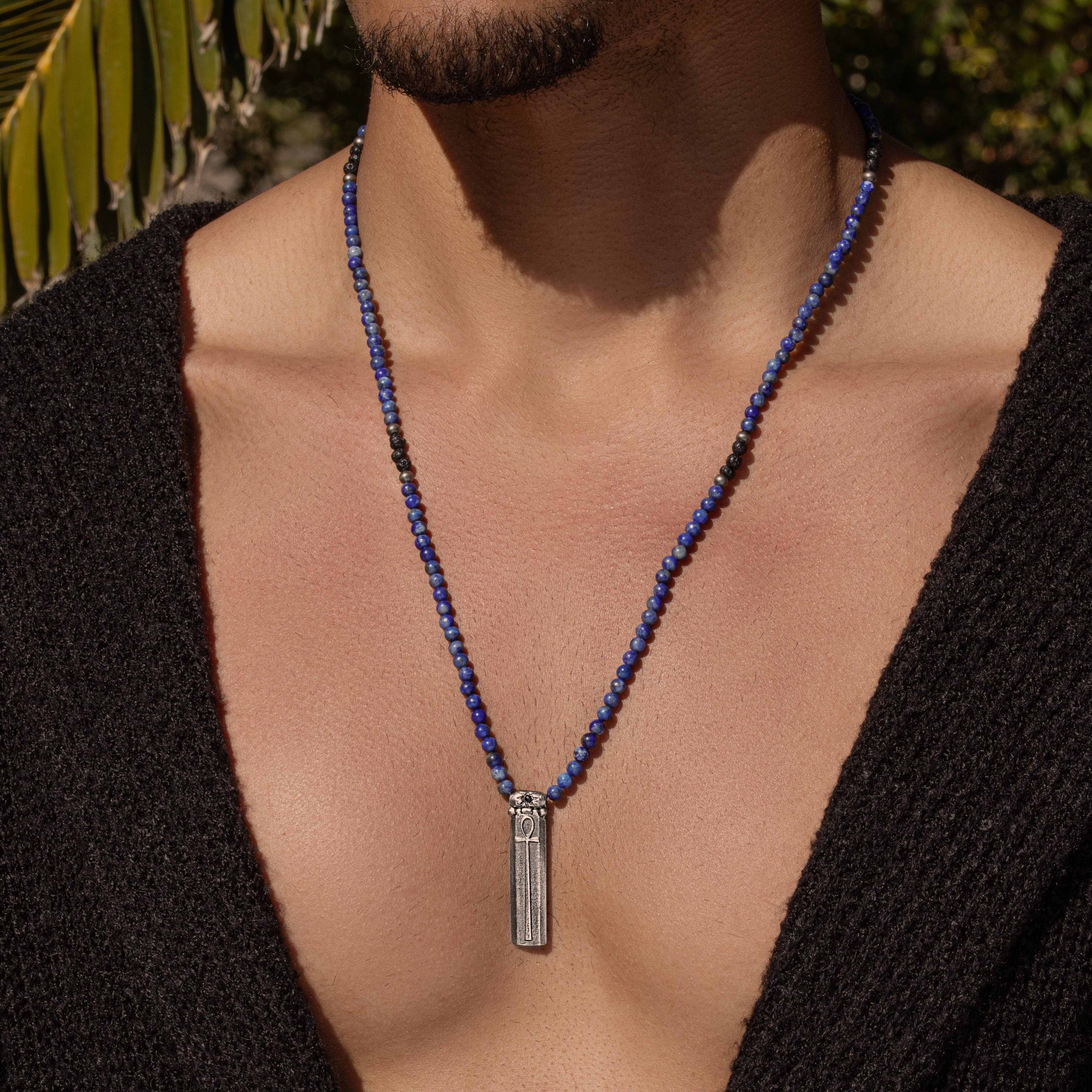Karma and Luck  Necklaces - Mens  -  Sacred Trust - Lapis Lazuli Stone Necklace