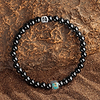 Karma and Luck  Bracelets - Mens  -  Shaman of Abundance – December Birthstone Turquoise Onyx Bracelet