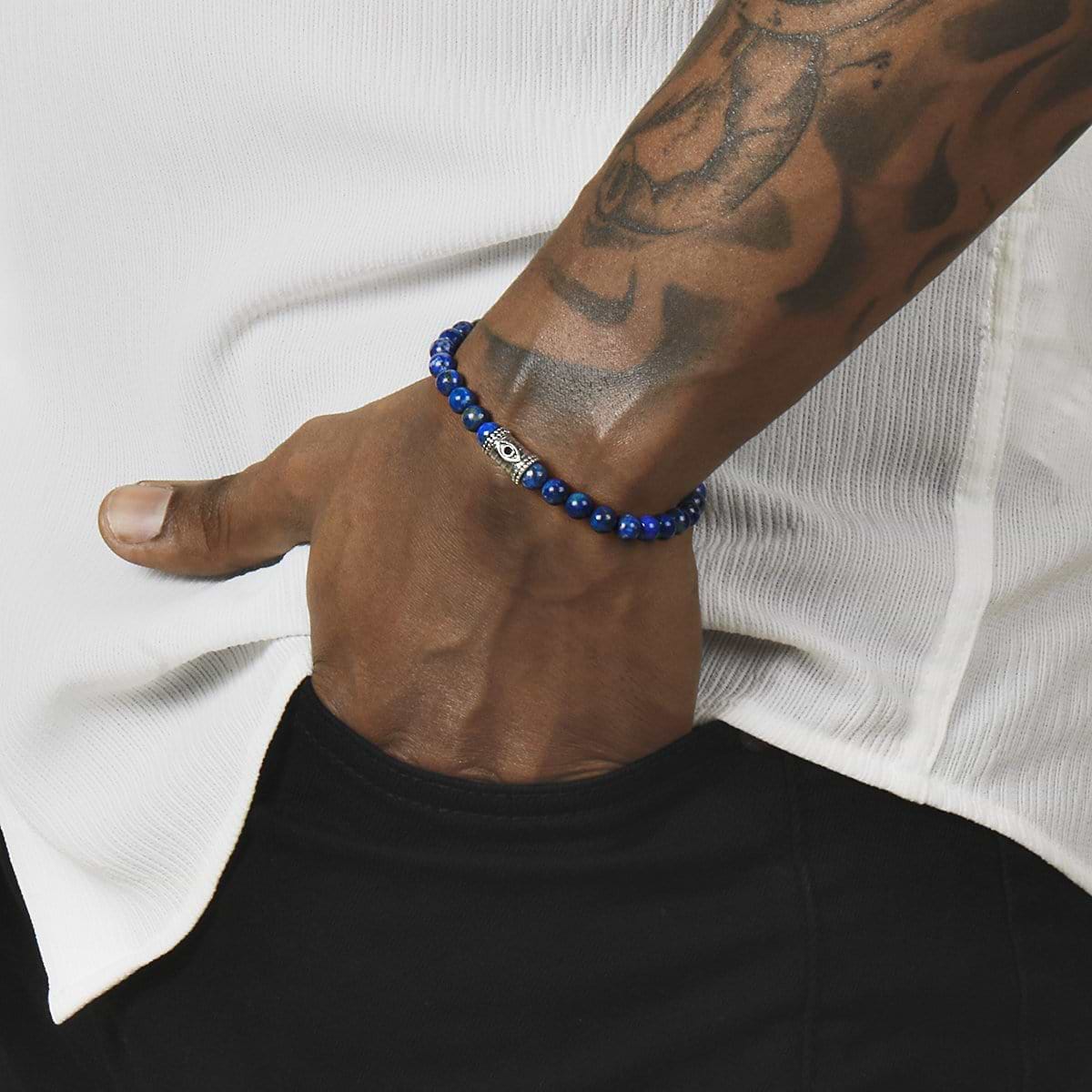 Karma and Luck  Bracelet  -  Ultimate Truth - Lapis Lazuli Evil Eye Charm Bracelet