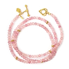 Karma and Luck  Bracelet  -  Embrace of Love Rose Quartz Heart Charm Wrap
