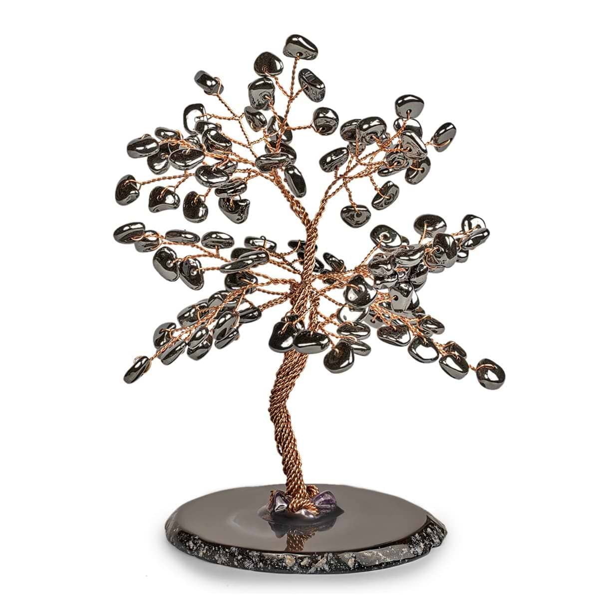 Karma and Luck  Tree of life  -  Small Thought Stabilizer Hematite Feng Shui Tree
