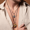 Karma and Luck  Necklace  -  Courageous Soul - Tiger's Eye Hamsa Black String Necklace