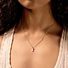 Karma and Luck  Necklaces - Womens  -  Delicate Guidance - Rose Quartz Evil Eye Pointer Necklace