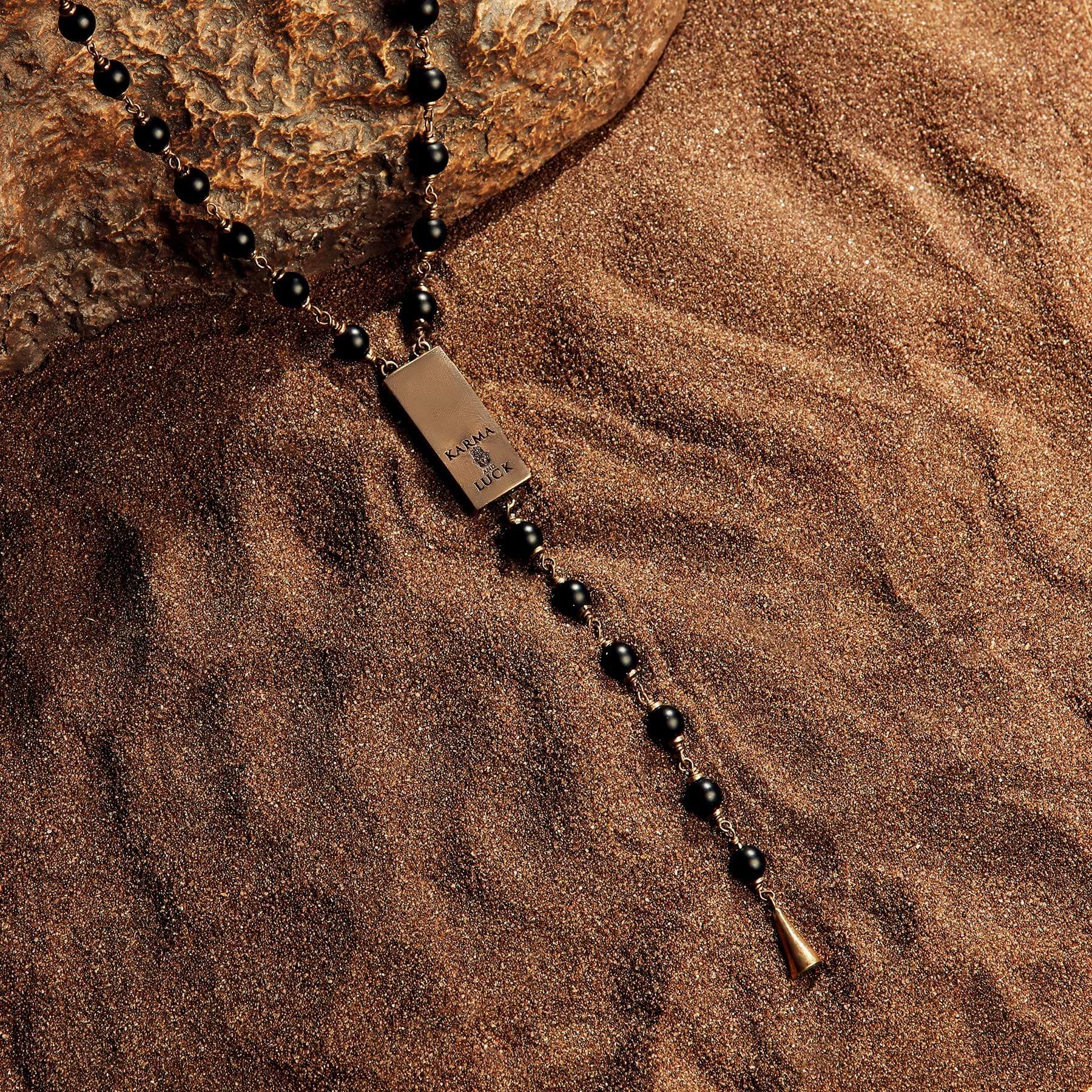 Karma and Luck  Necklace  -  Balance Faith Rosary Necklace