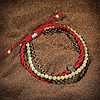 Karma and Luck  Bracelet  -  Prosperous Promise - Jade Buddha Red String Bracelet