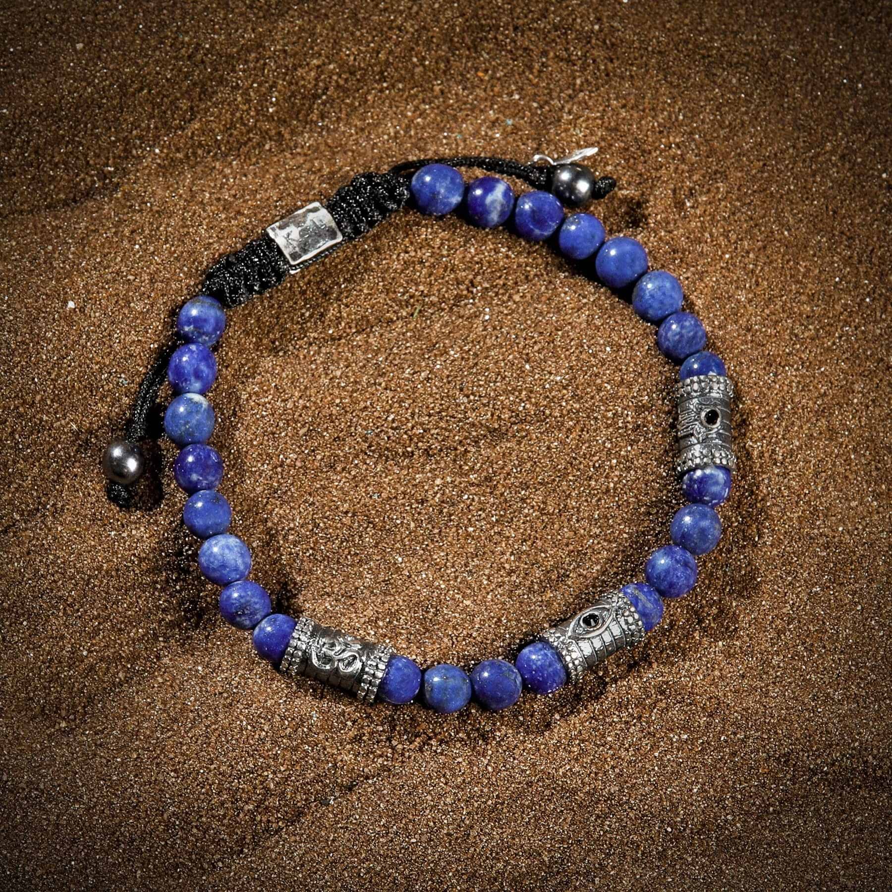 Karma and Luck  Bracelet  -  Mind of Wisdom Lapis Lazuli Bead Bracelet