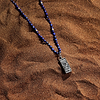 Karma and Luck  Necklace  -  Spiritual Energy - Lapis Lazuli Hamsa Pendant Necklace