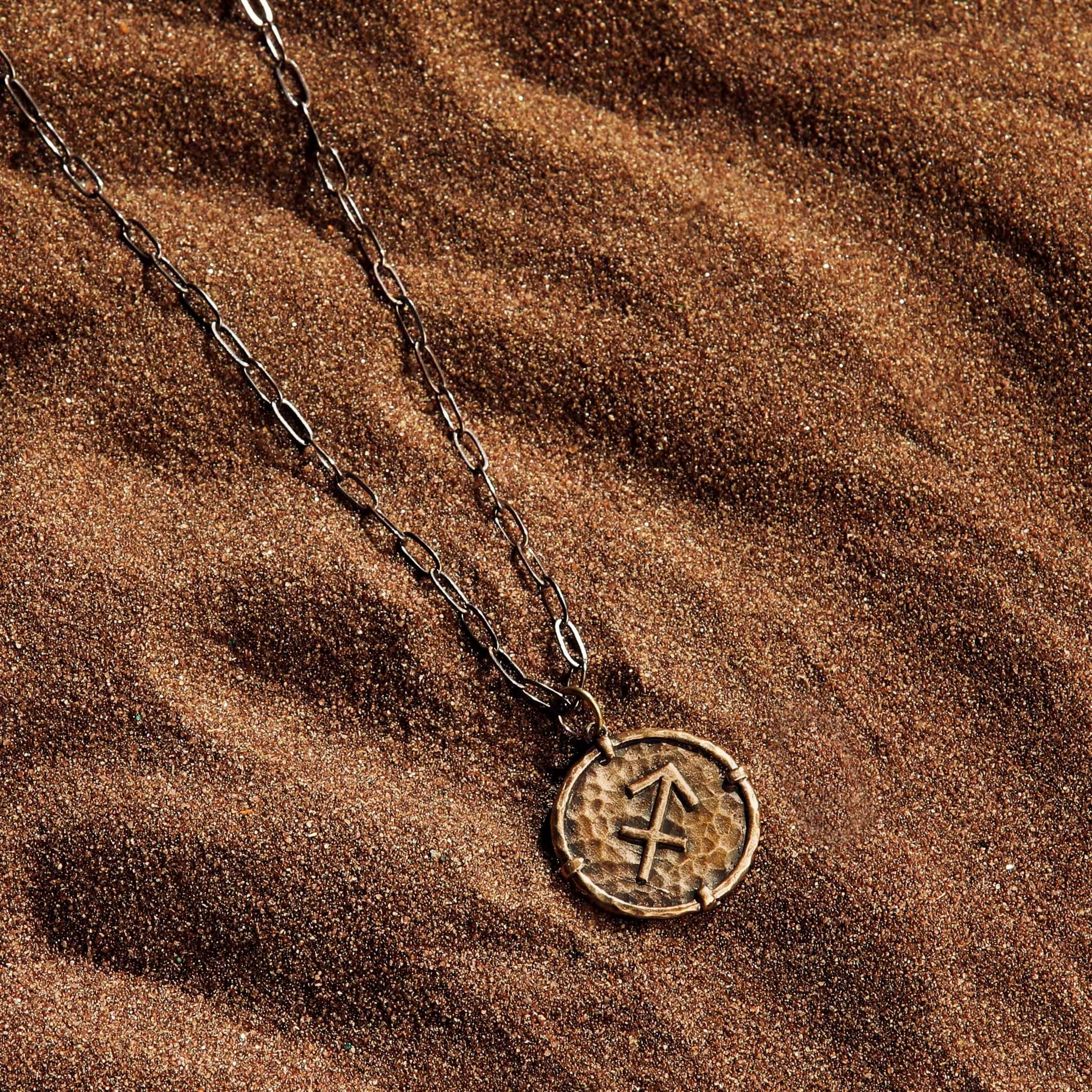Karma and Luck  Necklace  -  Truth Seeker - Sagittarius Zodiac Medallion Necklace