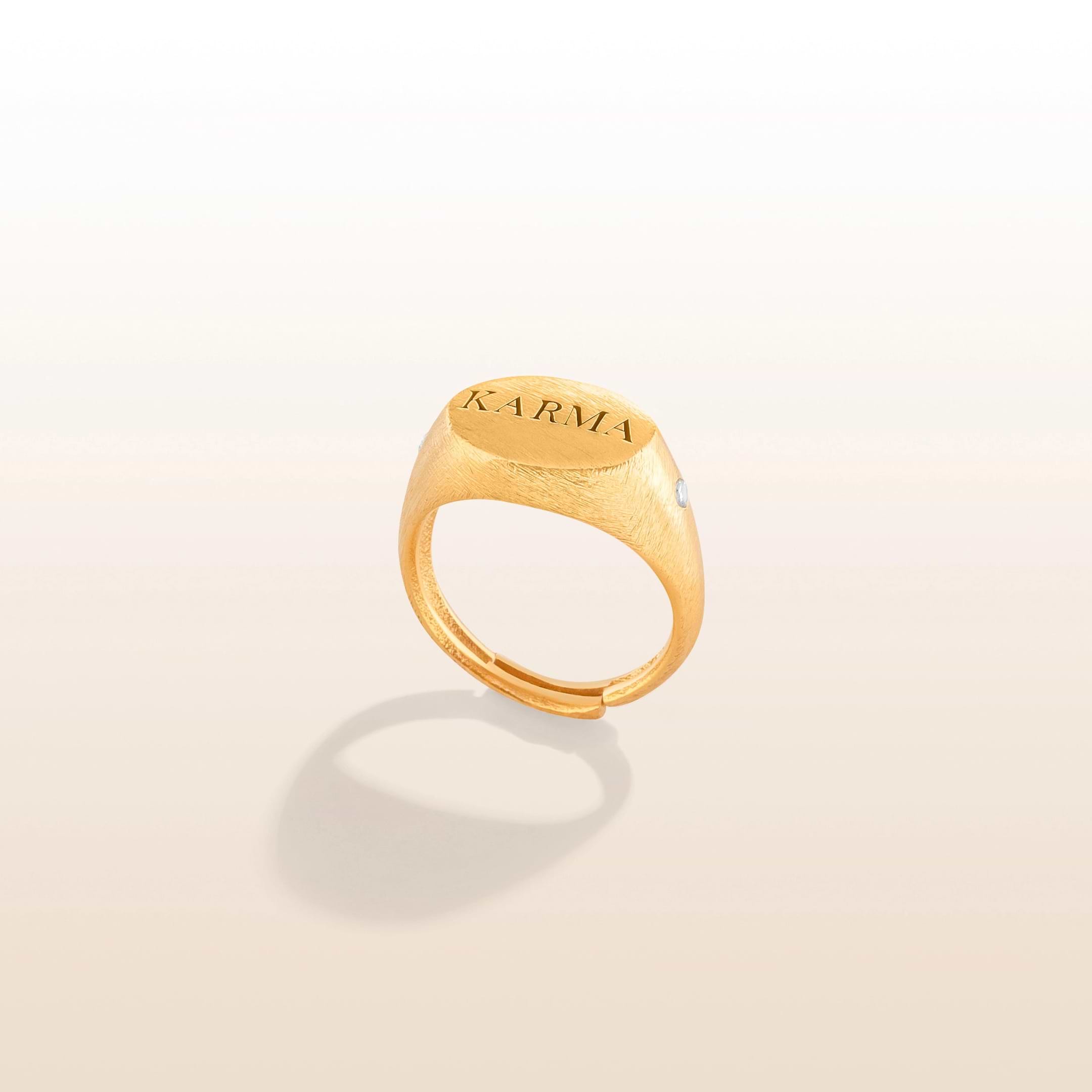 Picture of Positive Vibes - KARMA Signet Ring