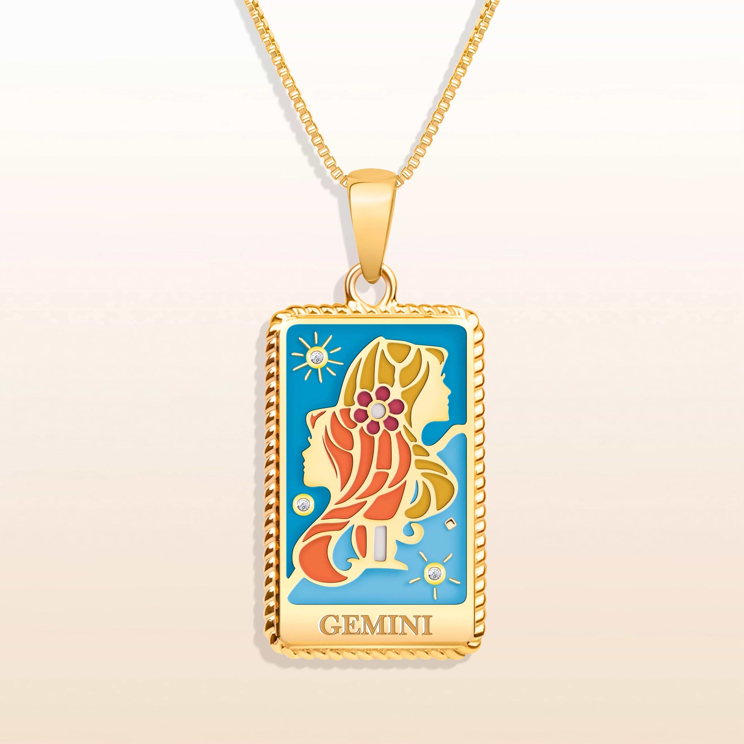 Picture of Witty Mind - Gemini Card Necklace