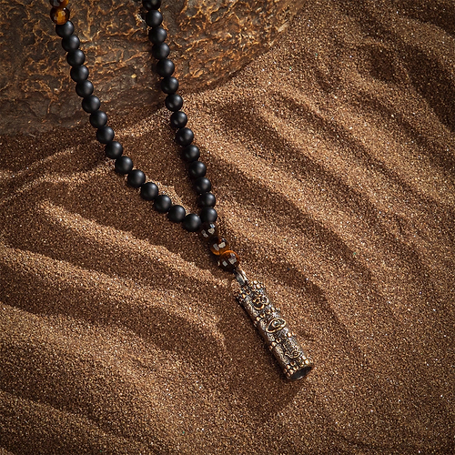 Karma and Luck  Necklace  -  Trailblazer - Onyx Tiger's Eye Triple Protection Necklace