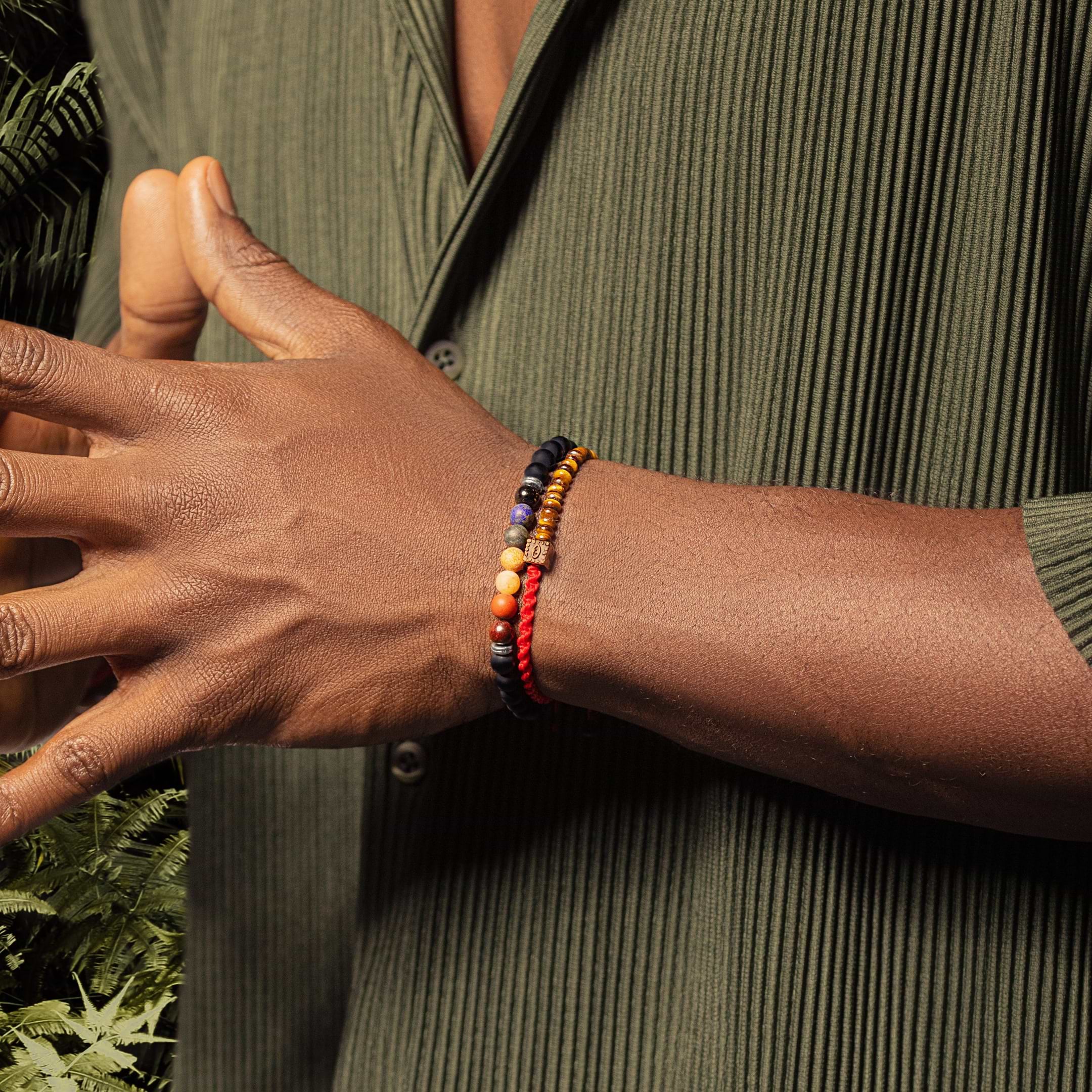 Karma and Luck  Bracelets - Red Mens  -  Balance Toxic Emotions - Red String Charm Bracelet