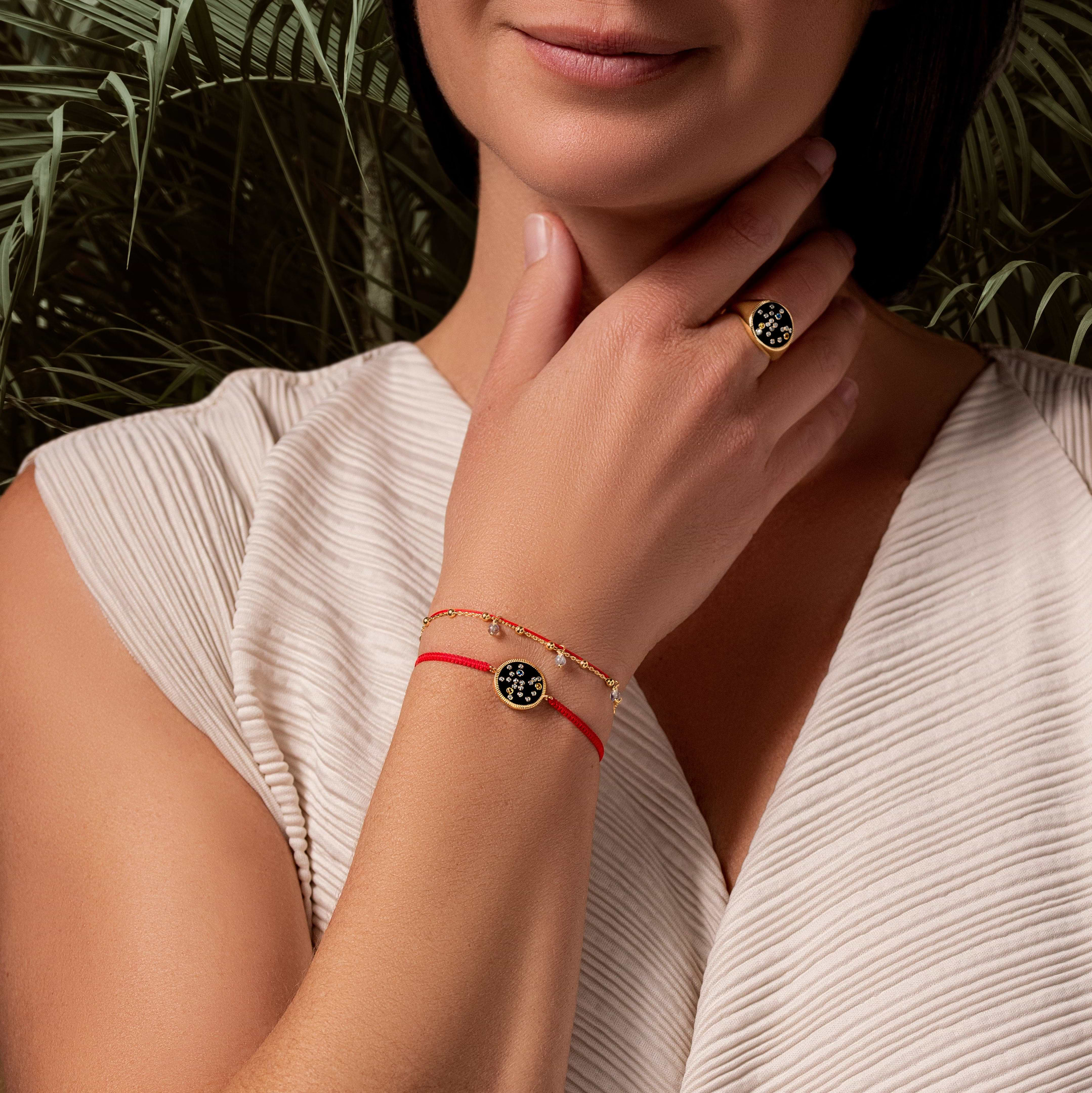 Karma and Luck  Bracelets - Womens  -  The One Who Wanders - Sagittarius Constellation Red Bracelet