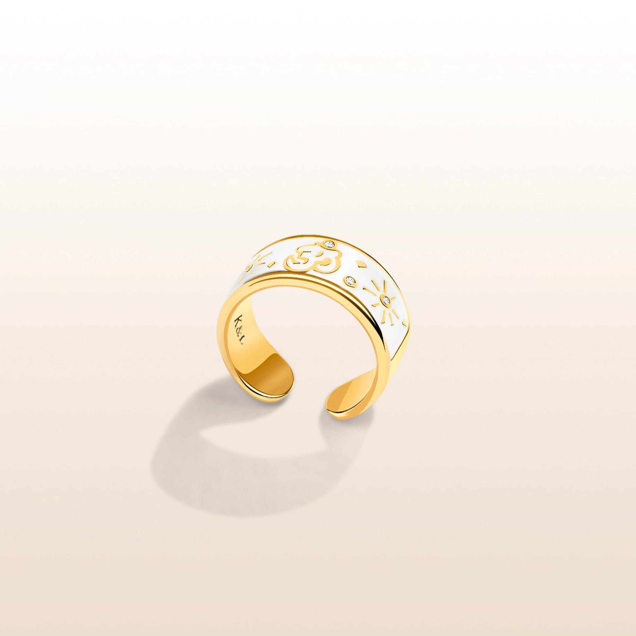 Picture of Steadfast Serenity - Om & Diamond Ring