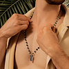 Karma and Luck  Necklaces - Mens  -  Mystical Power - Jade Stone Dragon Charm Necklace