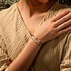 Karma and Luck  Bracelets - Womens  -  Lotus Blossom - Gold Plated Tourmaline Bracelet