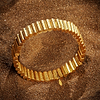 Karma and Luck  Bracelet  -  Deep Reflection - Gold Plated Tube Mantra Bracelet