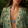 Karma and Luck  Necklaces - Womens  -  Abundant Radiance Amethyst Hamsa Pendant Necklace