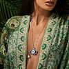 Karma and Luck  Necklaces - Womens  -  Energy Shield - Silver Marcasite Evil Eye Pendant Necklace