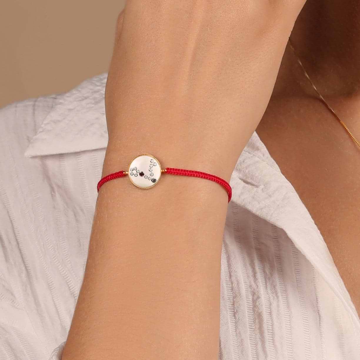Karma and Luck  Bracelet  -  Compassionate Self - Pisces Constellation Red Bracelet