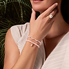Karma and Luck  Bracelets - Womens  -  Power of Love - Rose Quartz Lotus Charm Bracelet
