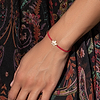 Karma and Luck  Bracelets - Red Womens  -  Obstacle Crusher Red String Lotus Charm Bracelet