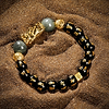 Karma and Luck  Bracelet  -  Cleansed Aura - Feng Shui Black Obsidian Wealth Bracelet